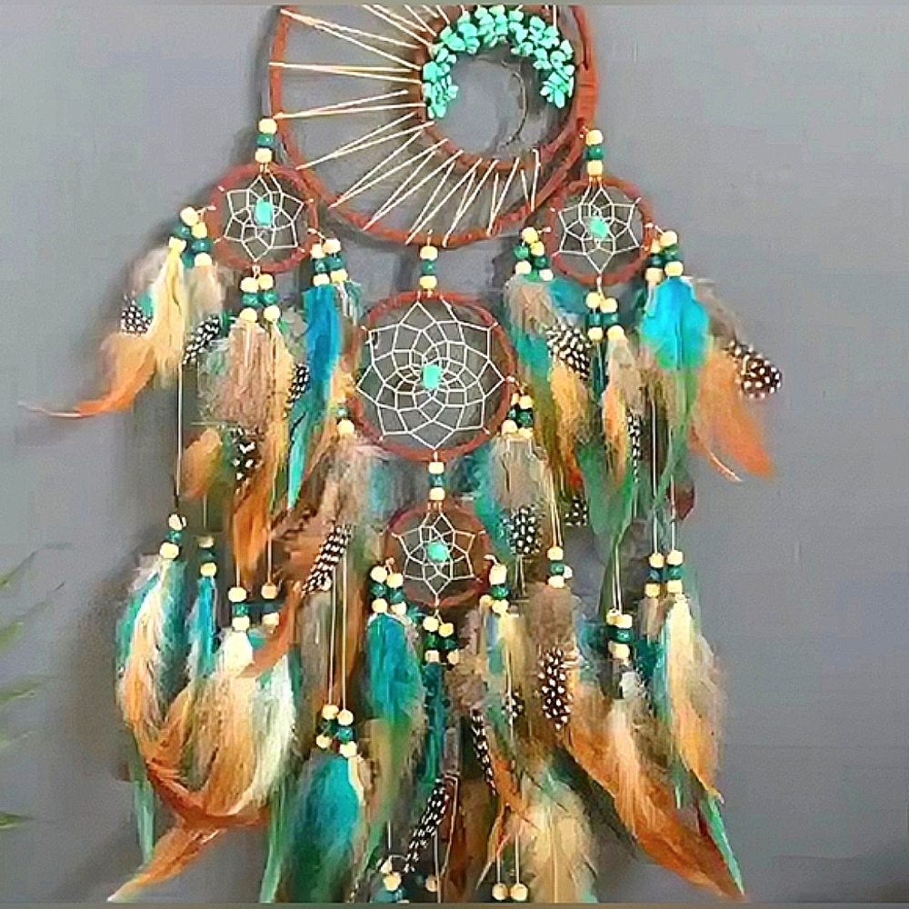 Dream Catcher Turquoise Indian Ojo Tree of Life Dreamweaver Oho - Picture 12 of 13